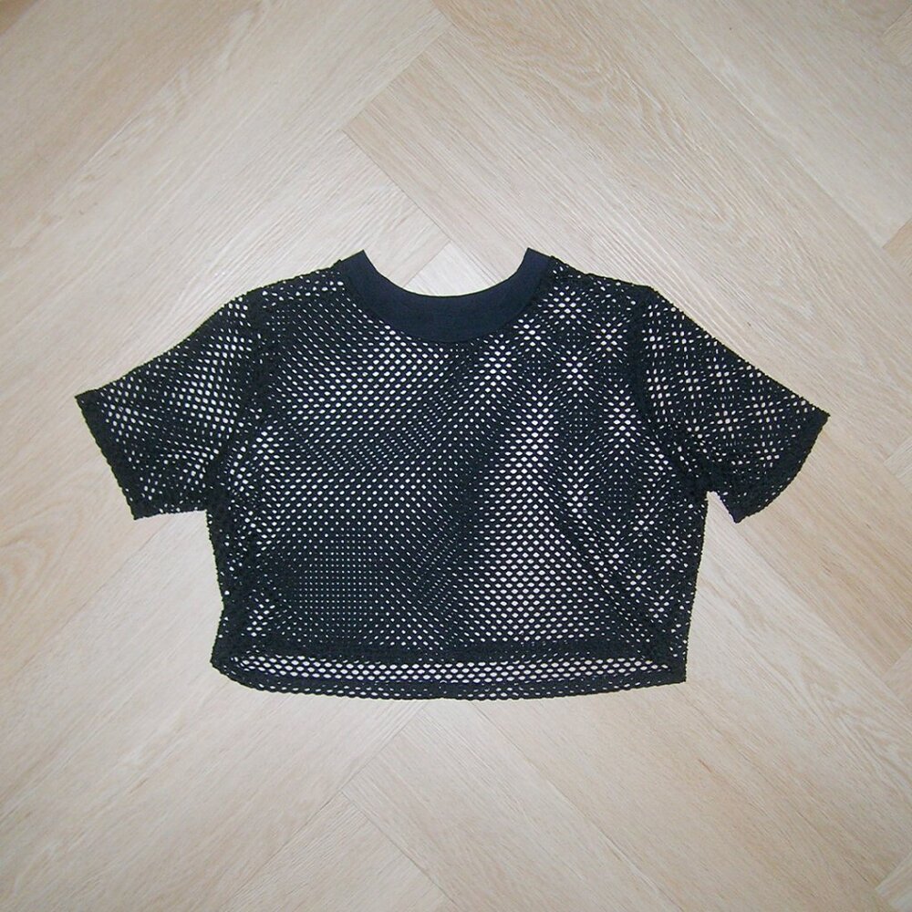 Mesh Crop Top (Black)